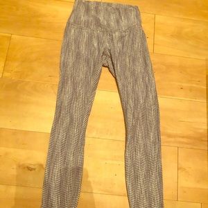 Silver Lululemon leggings Size 4